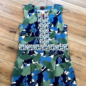 Isle By Melis Kozan NWT Lush Shift Dress Pocket Multicolor Stretch Sz Small